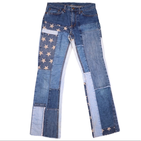 SOLD! Hysteric Glamour Stars Patchwork Denim - Picture 1 of 6